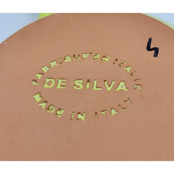 De Silva Yellow Terracotta Handled 5.5" Soup Casserole Crock Made in Italy - Picture 9 of 11